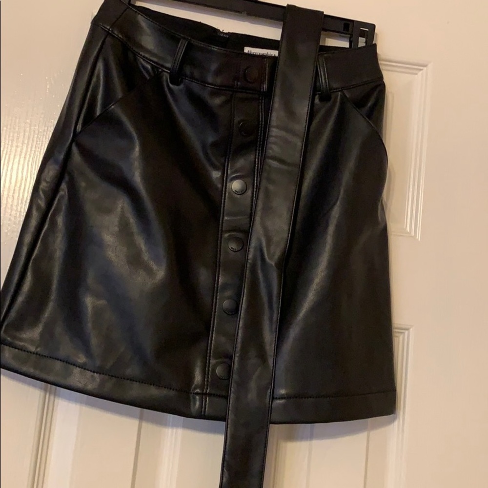 Abercrombie leather skirt with belt